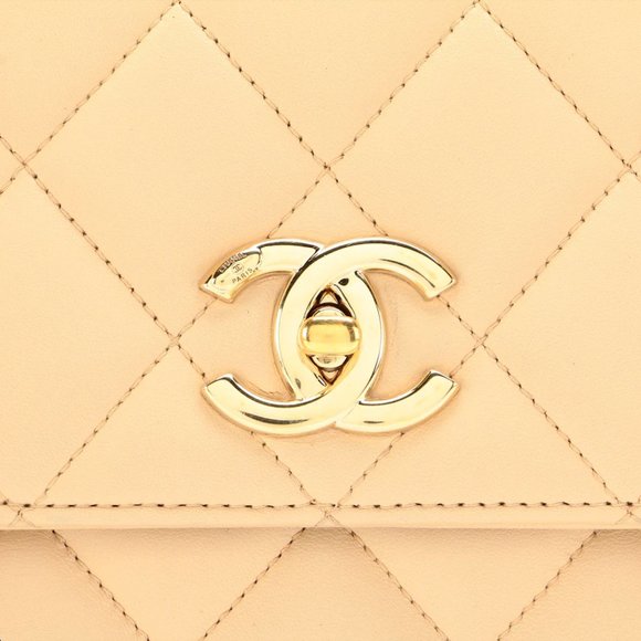 Chanel Lambskin Beige Medium Trendy CC Top Handle Bag - Picture 7 of 13